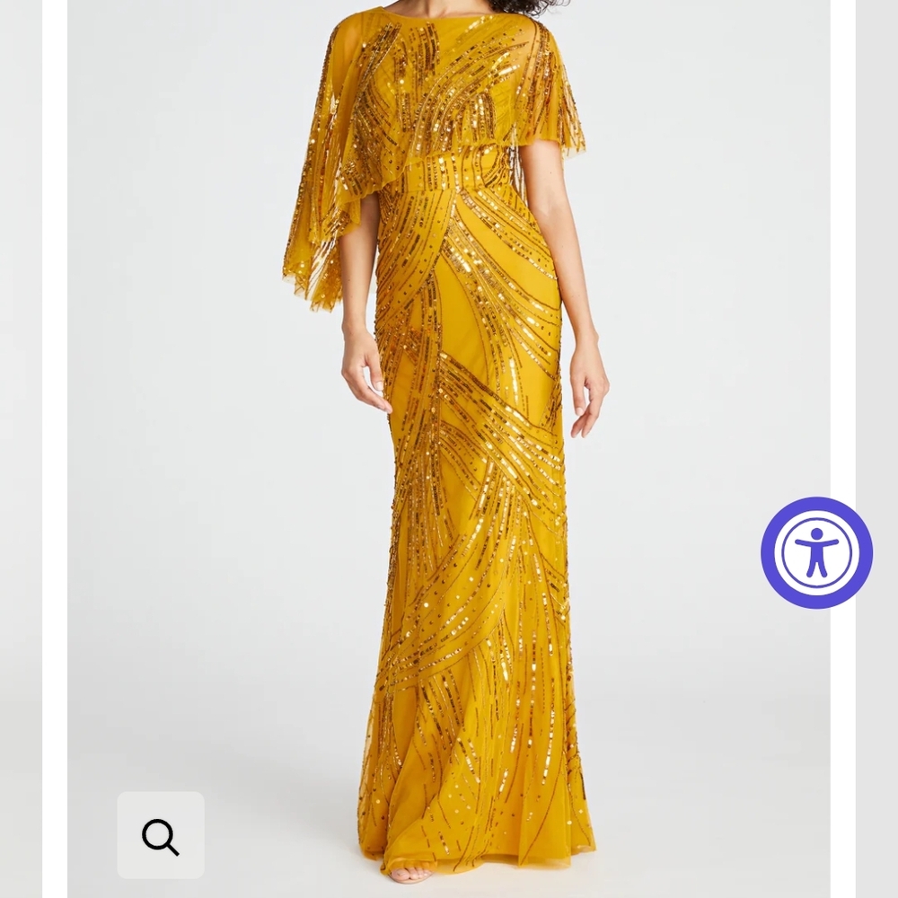Ayla Beaded Shawl Gown